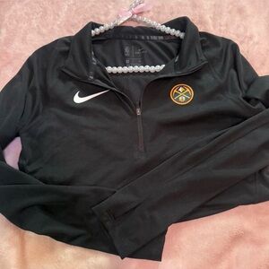 Nike Black Denver Nuggets Half-Zip Pullover